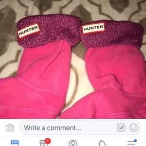 Hunter glitter boot socks size medium 7-9